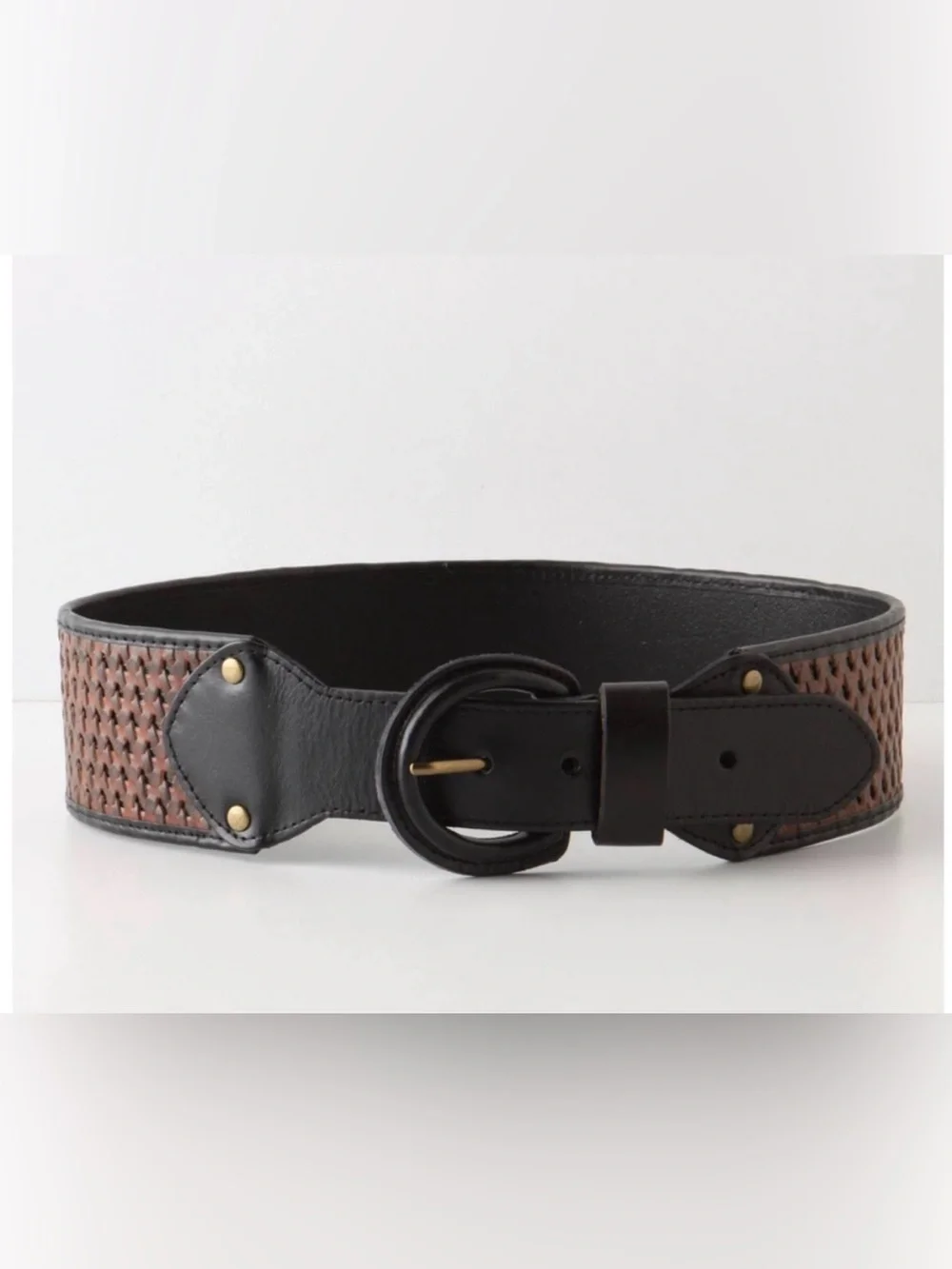 Anthropologie textured two-tone corset belt (medium)
